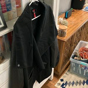 Spanx drape front jacket. Leather chic 2x